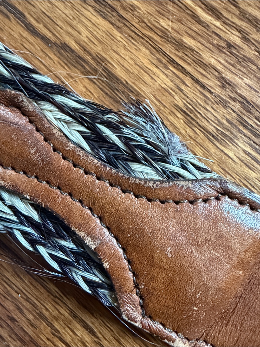 Vintage Alpaca Mexico Horse Hair Belt S/M - Picture 8 of 8